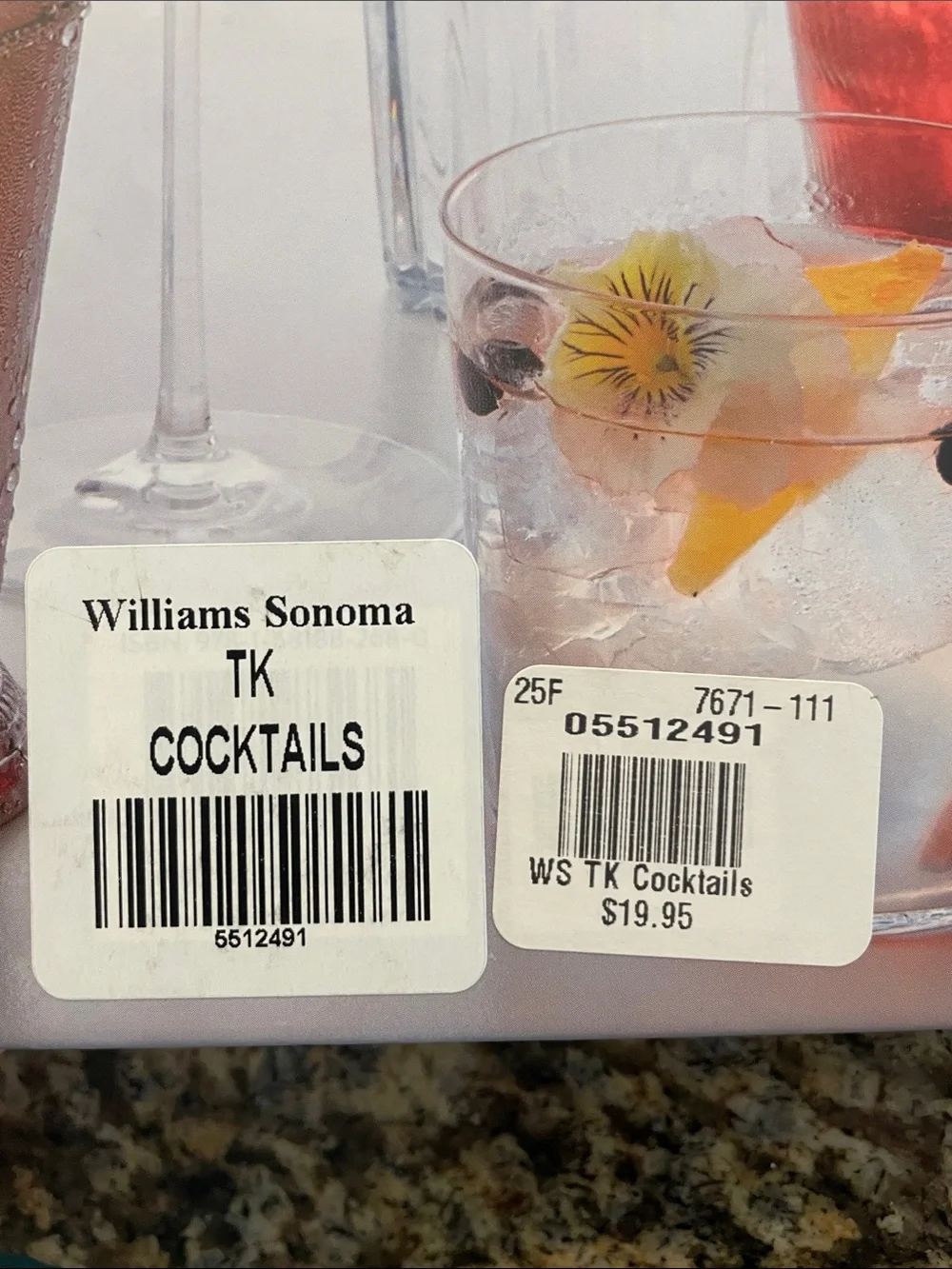 Williams Sonoma Cocktail Book — Pink, Orange & Yellow Cover